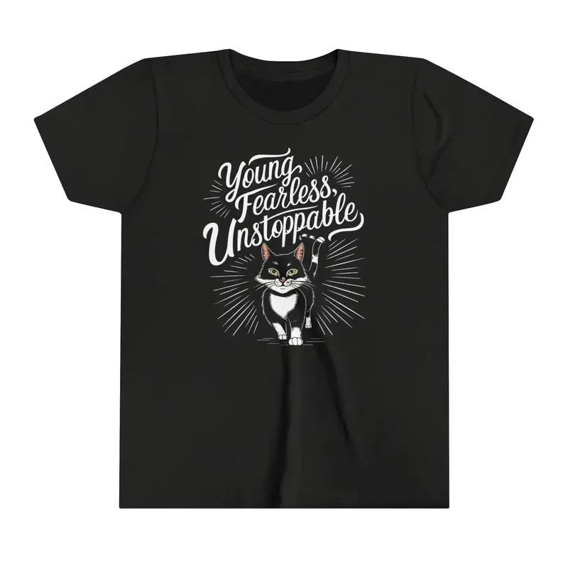 Young Fearless Unstoppable Youth Heavy Cotton T-Shirt 5