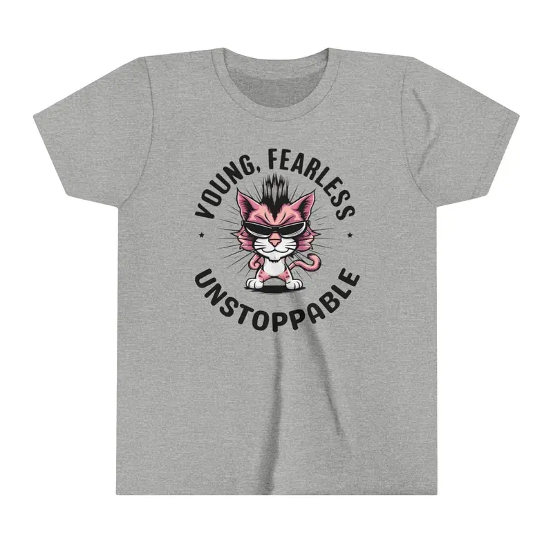 Young Fearless Unstoppable Youth Heavy Cotton T-Shirt 8