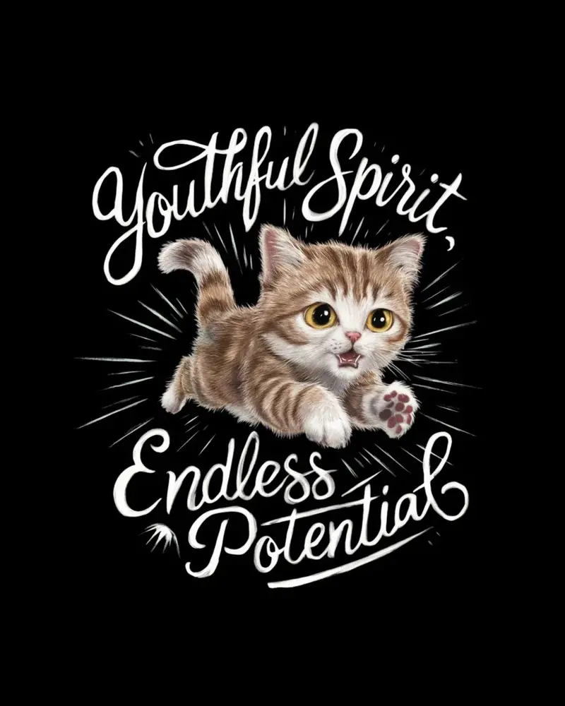 Youthful Spirit Endless Potentials Youth Cotton T-Shirts 2