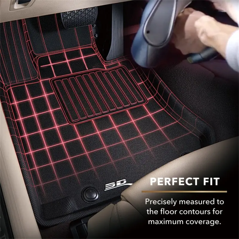3D Maxpider Kagu Floor Mats – Black, Custom Fit For 2013–2017 Lexus Ls 460L (R1/R2 Rows) 2