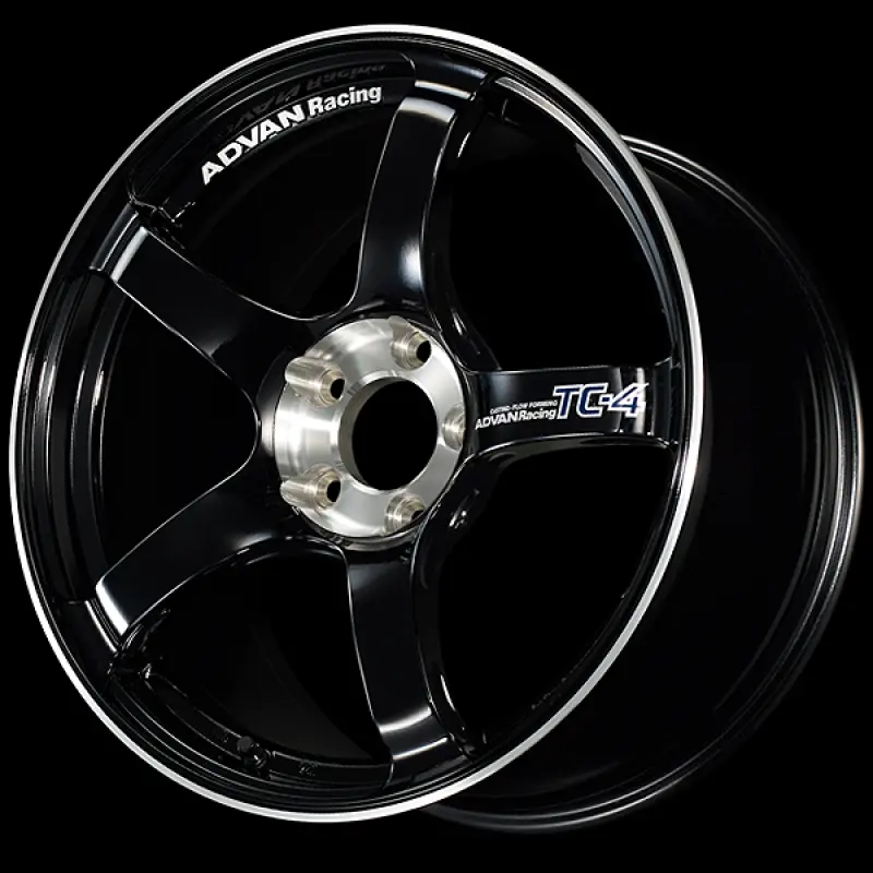 Advan Tc-4 Se Racing Wheel – 17X7.5 Inches, +40 Offset, 4X100 Pcd, 63Mm Center Bore, Gloss Black & Diamond Cut 1