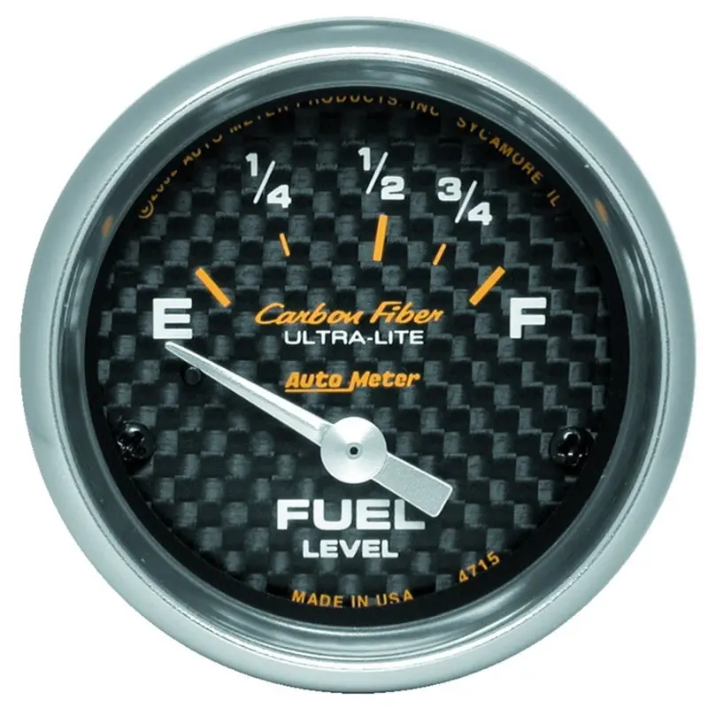 Autometer Carbon Fiber 52Mm Electronic Fuel Level Gauge – Model 73E-10F 1