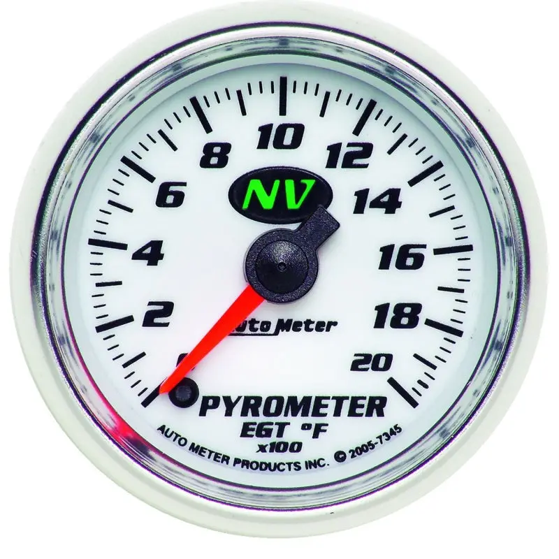Autometer Nv Digital Pyrometer Gauge – 52Mm Stepper Motor Display, 0–2000°F Range 1