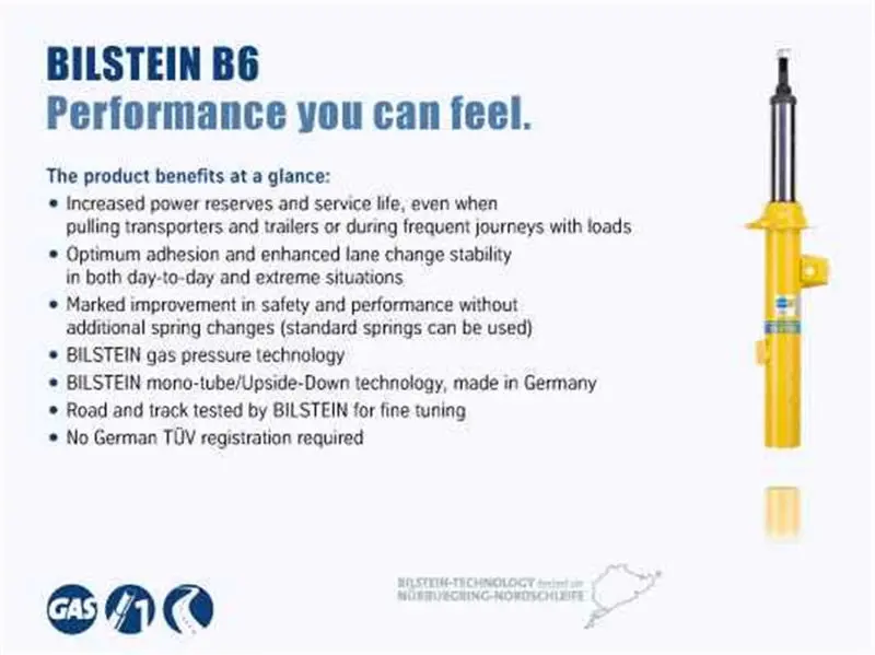 Bilstein B6 Hd Monotube Front Shock Absorber – 46Mm Diameter, Designed For 1995–1997 Freightliner/Oshkosh X-Line Chassis 1