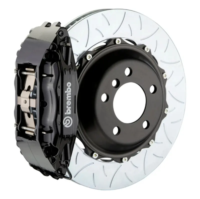 Brembo Gt Rear Big Brake Kit For Ferrari 348 (1989–1993) And F355 (1994–1999) – 4-Piston Cast Calipers, 355X32Mm Slotted Two-Piece Rotors, Black Finish 1