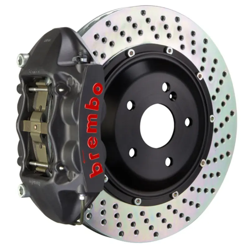 Brembo Rear Brake Kit For 1988–1991 Ferrari Testarossa – Gts Bbk, 4-Piston Calipers, 380X28Mm Drilled Rotors (Black Finish) 1
