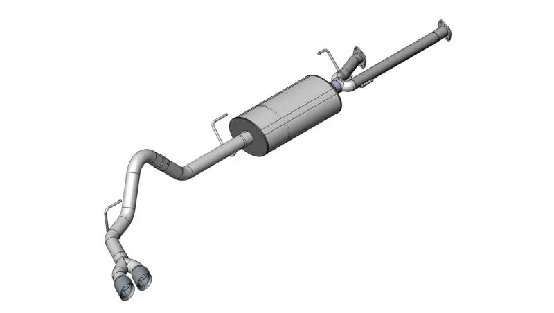 Corsa Pro-Series Cat-Back Exhaust For 2009–2010 Toyota Tundra 5.7L V8 – Single Exit With Dual 4" Black Tips 1