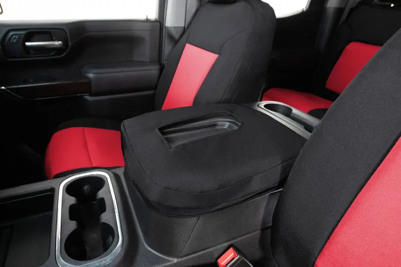 Covercraft Endura Precisionfit Seat Covers – Front Row For 2017–2022 Ford F-250/F-350/F-450/F-550, Red/Black 1