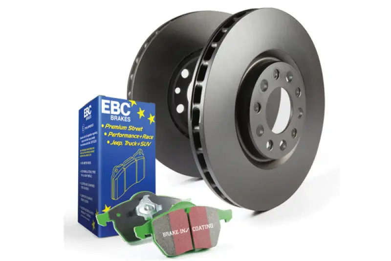 Ebc Greenstuff Brake Kit – Front & Rear Pads Plus Rk Slotted Rotors For Nissan Silvia S11 2