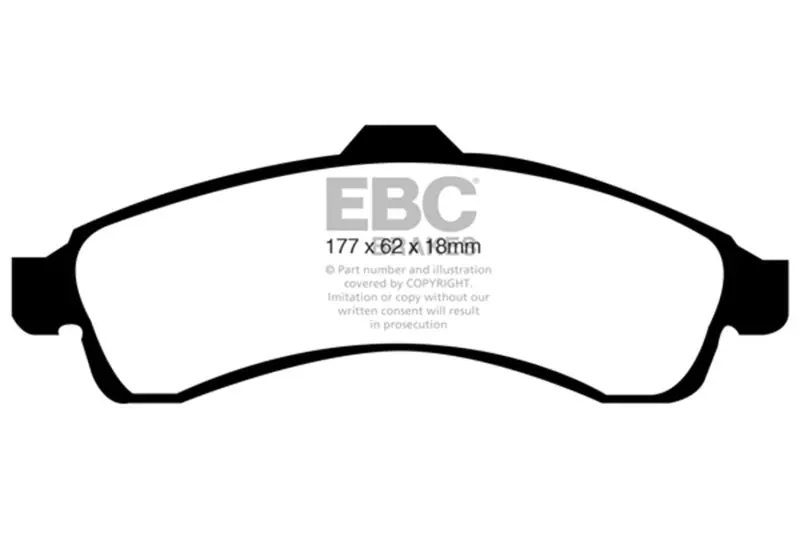 Ebc Greenstuff Front Brake Pads For 2003–2005 Chevrolet Ssr 5.3L V8 1