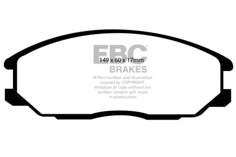 Ebc Ultimax2 Front Brake Pads For 2001–2006 Hyundai Santa Fe 2.4L 1