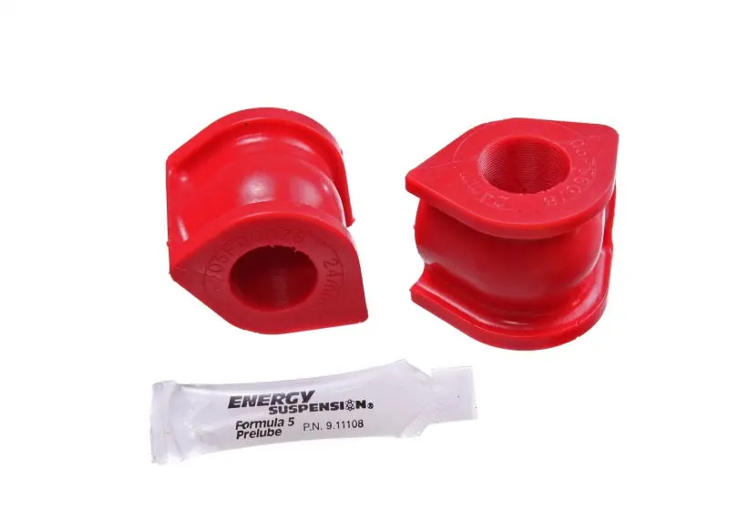Energy Suspension 24Mm Front Sway Bar Bushings For 2006–2011 Honda Civic (Non-Si) – Red Polyurethane 1