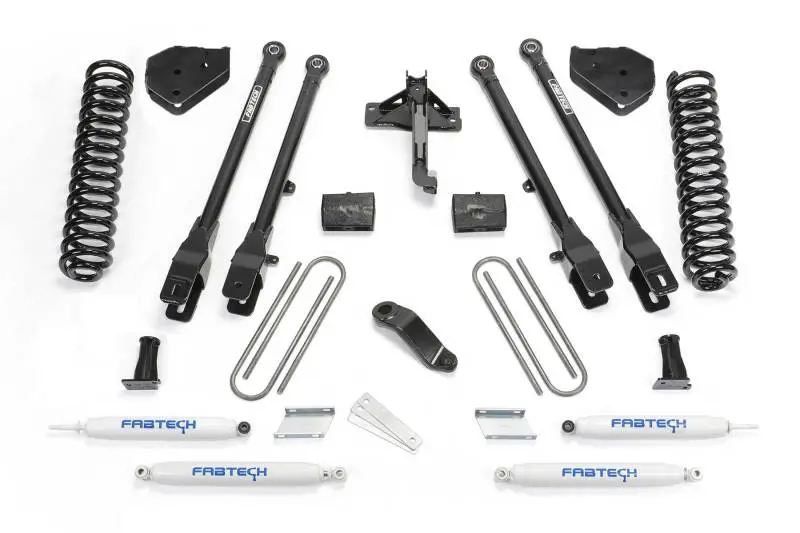 Fabtech 6-Inch 4-Link Suspension System With Coilovers For 2018 Ford F-450/F-550 Diesel 1