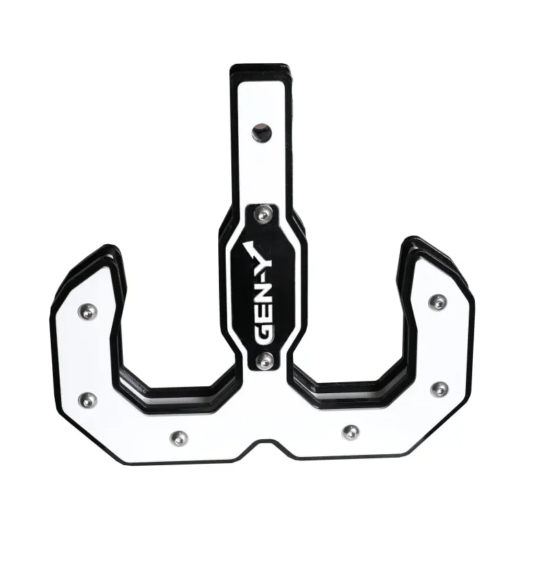 Gen-Y Hulk 2.0 Tow Hook – 16,000-Lb Capacity, 2-Inch Shank, Black/White Design 1