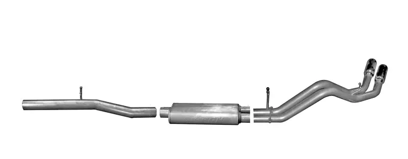 Gibson 15-18 Chevrolet Silverado 1500 Ls 5.3L 3In/2.25In Cat-Back Dual Sport Exhaust - Aluminized 1