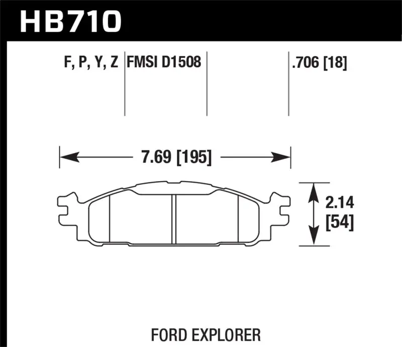Hawk Performance Ceramic Brake Pads – For 2009–2013 Ford Flex, 2010–2013 Taurus/Mks/Mkt, And 2011–2013 Explorer 1