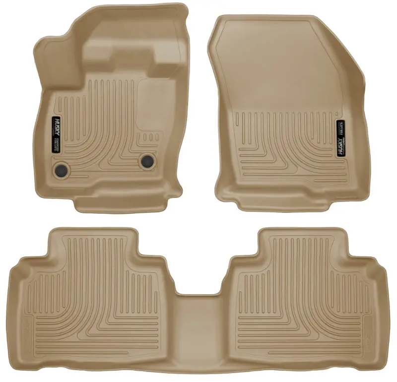 Husky Liners Weatherbeater Floor Mats – Front & Second Row Combo For 2015 Ford Edge, Tan 1