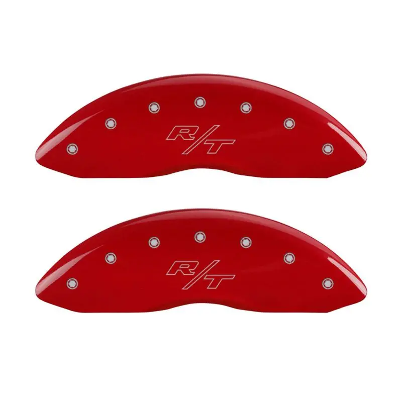 Mgp Engraved 4-Piston Caliper Covers – Vintage-Style Red Finish With Silver Accents 1