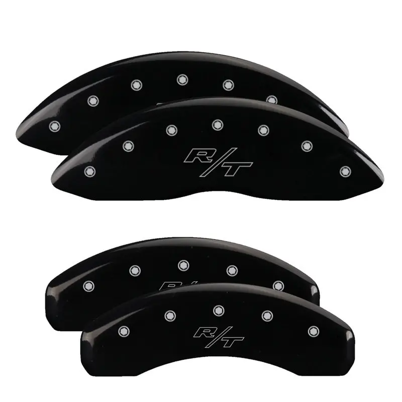 Mgp Engraved Caliper Covers – Vintage-Style Front & Rear Set With Rt Black Finish And Silver Accent 2