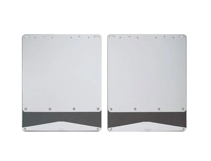 Putco Universal Stainless Steel Mud Flaps – 6" X 10", No Rubber Extension 1