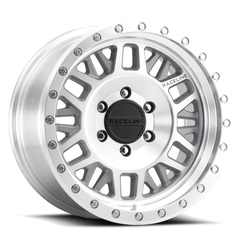 Raceline Rt951M Ryno Machined Aluminum Wheel – 20X8.5", 8X139.7Mm, -6Mm Offset, 108Mm Bore, Beadlock Style 1