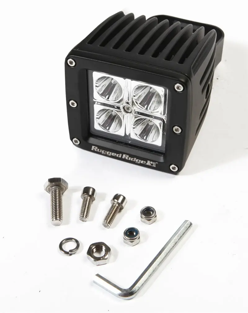 Rugged Ridge 3-Inch Cube Led Light – 16-Watt Spot/Flood Combo, Ip67 Rated 1