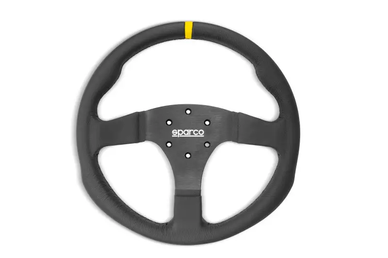 Sparco R350B Leather Steering Wheel With Integrated Button – 350Mm Diameter 1