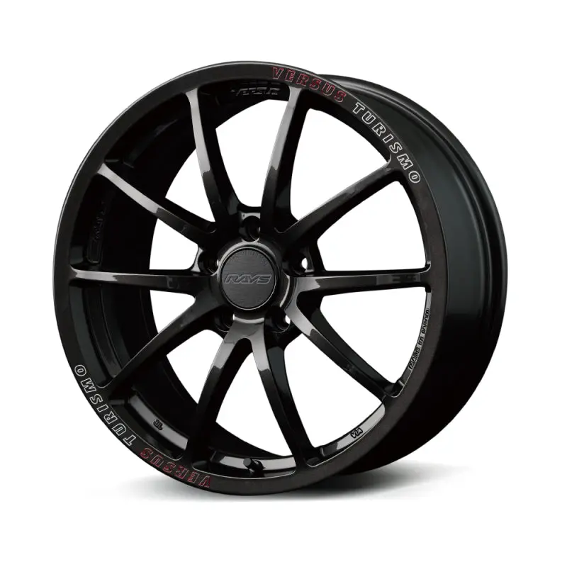 Versus Vt125S Alloy Wheel – 18X7.5 Inches, +45 Offset, 5X100 Pcd, Super Dark Gunmetal With Red Clear Coat 1