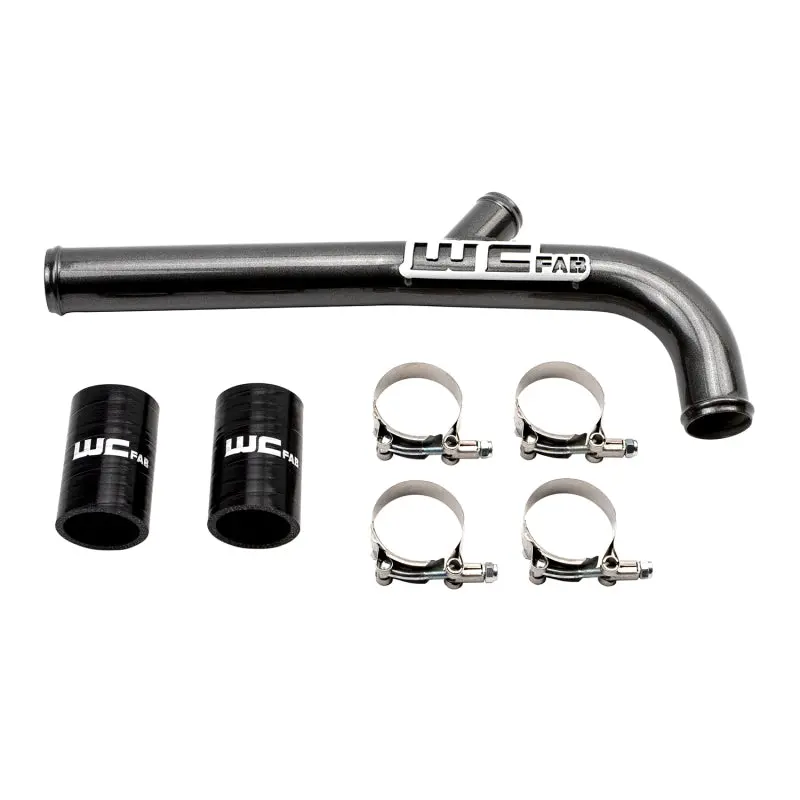 Wehrli Upper Coolant Pipe – Fine Texture Black, Designed For 2013–2015 Dodge Cummins 6.7L With Dual Radiator 1