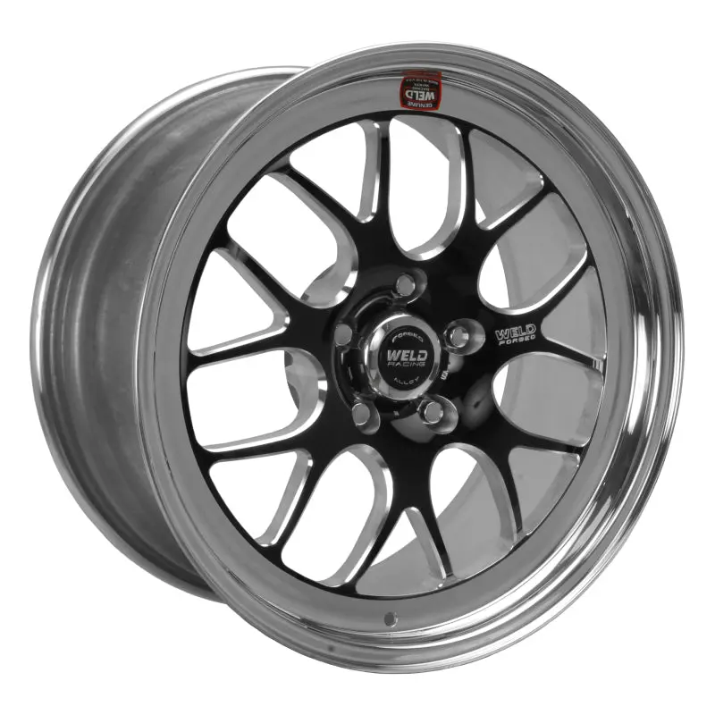 Weld S77 Gloss Black Aluminum Wheel — 18X10 Inches, 5X4.5 Bolt Pattern, 6.1-Inch Backspace, High-Pad Design 1