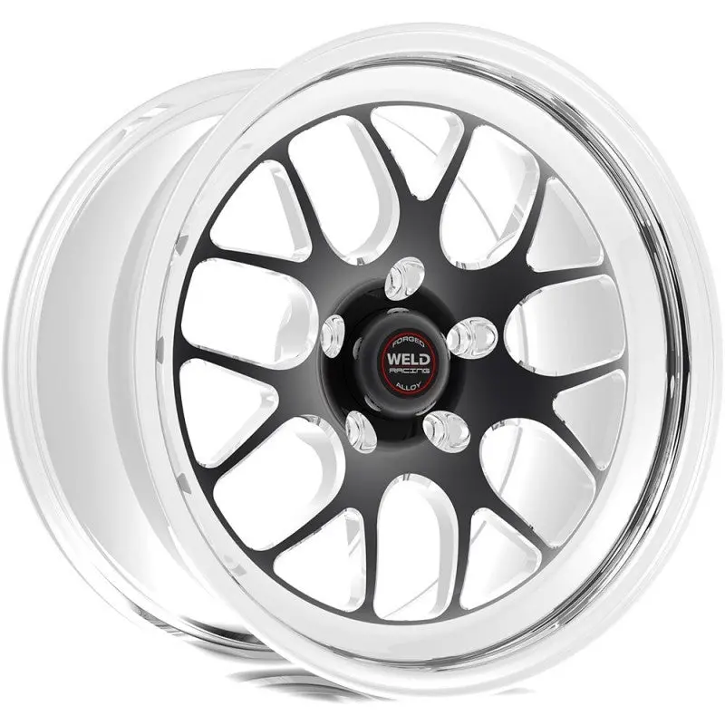 Weld S77Hd Black Drag Wheel – 15X10", 5X5.5" Bolt Pattern, 5.5" Backspace, Medium Pad Finish 1