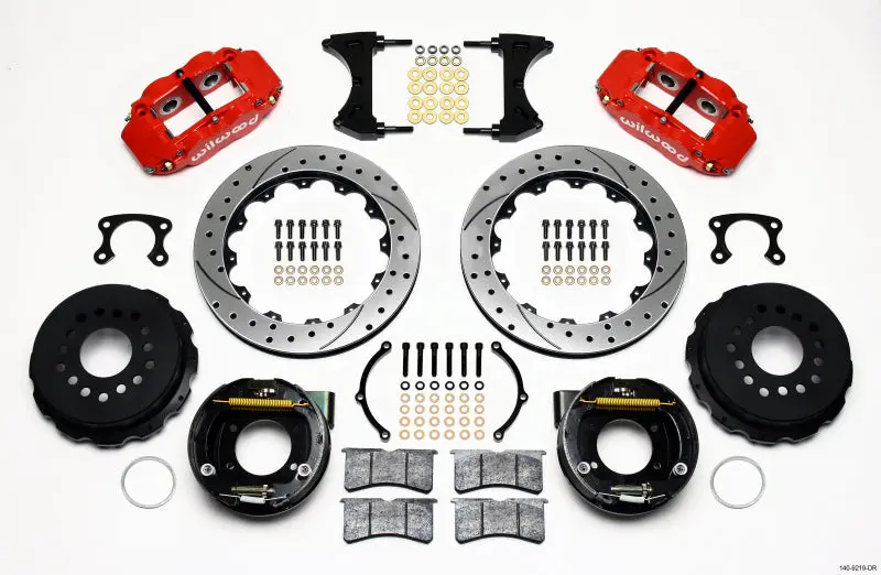 Wilwood Superlite 4R Rear Parking Brake Kit – Narrow Design, 12.88-Inch Drilled Rotor, Ford Big Brake Compatible 1