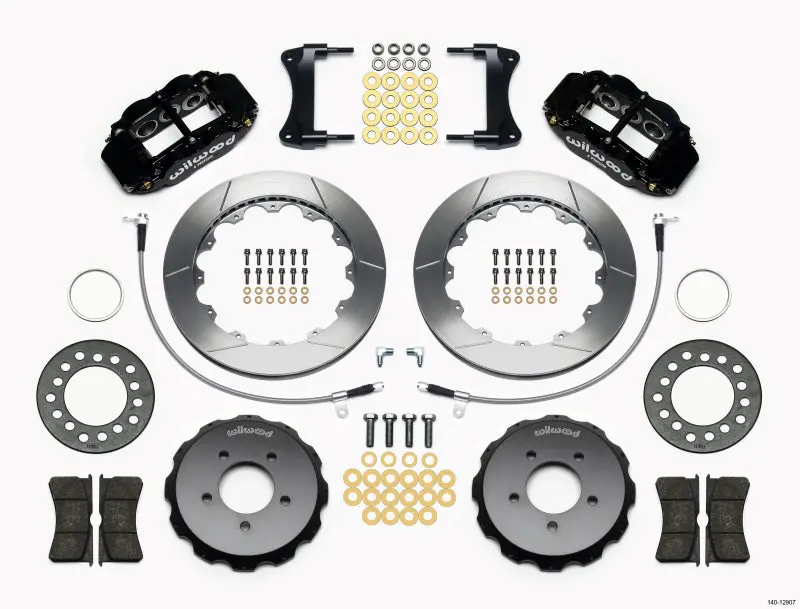 Wilwood Superlite 6R Front Hat Kit – 12.88-Inch Rotor Assembly With Lines, Fits 2005+ Mazda Mx-5 Miata 1