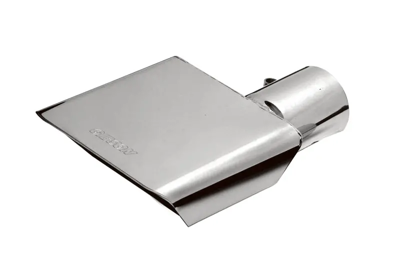 Gibson Stainless Steel Rectangular Exhaust Tip – Right-Side Mount, 6" X 2.75", 2" Inlet, 9.5" Length 1